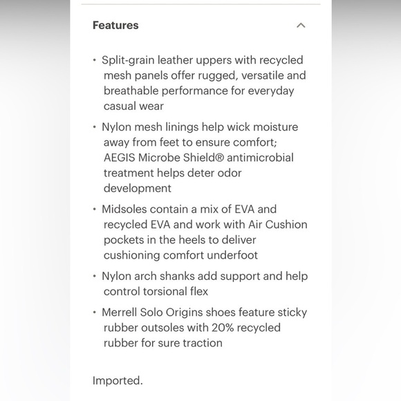 Merrel Solo Origins grey and red hiking shoes hikers - Picture 10 of 11